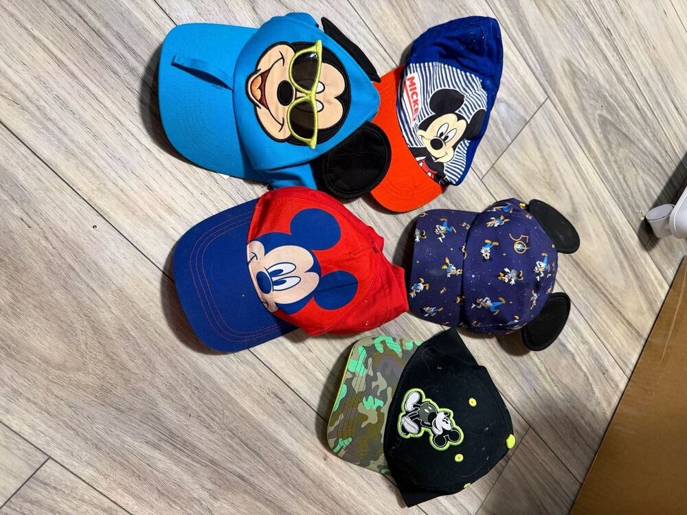 Disneyland Baseball Hat Cap Blue Mickey Mouse Ears Sunglasses Size Toddler lot